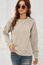 Load image into Gallery viewer, Dropped Shoulder Round Neck Sweatshirt