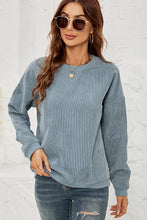 Load image into Gallery viewer, Dropped Shoulder Round Neck Sweatshirt