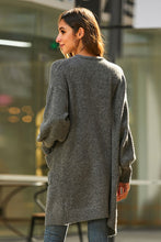 Load image into Gallery viewer, Drop Shoulder Ribbed Trim Open Front Cardigan