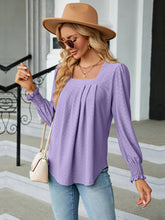 Load image into Gallery viewer, Square Neck Puff Sleeve Blouse