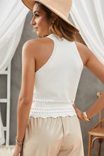 Load image into Gallery viewer, Scalloped Openwork Grecian Neck Tank