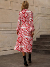 Load image into Gallery viewer, Printed Long Sleeve Midi Dress