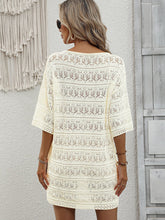 Load image into Gallery viewer, Openwork V-Neck Mini Knit Dress