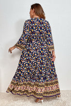 Load image into Gallery viewer, Plus Size Bohemian Round Neck Maxi Dress