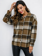 Load image into Gallery viewer, Plaid Button-Down Jacket