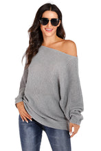 Load image into Gallery viewer, One Shoulder Dolman Sleeve Sweater