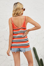 Load image into Gallery viewer, Striped Ribbed Trim Knit Tank