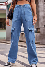 Load image into Gallery viewer, Buttoned High Waist Loose Fit Jeans