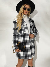 Load image into Gallery viewer, Plaid Collared Longline Coat