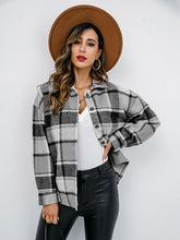 Load image into Gallery viewer, Plaid Button-Down Jacket