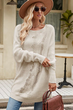 Load image into Gallery viewer, Boat Neck Dropped Shoulder Knit Top