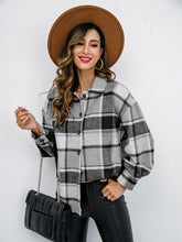 Load image into Gallery viewer, Plaid Button-Down Jacket