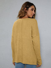 Load image into Gallery viewer, Dropped Shoulder High-Low Waffle-Knit Top