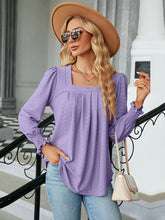 Load image into Gallery viewer, Square Neck Puff Sleeve Blouse