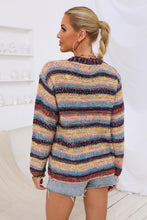 Load image into Gallery viewer, Striped Long Sleeve Open Front Cardigan