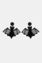 Load image into Gallery viewer, Bat Shape Beaded Dangle Earrings