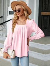 Load image into Gallery viewer, Square Neck Puff Sleeve Blouse