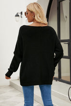 Load image into Gallery viewer, Boat Neck Dropped Shoulder Knit Top