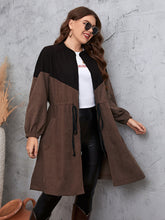 Load image into Gallery viewer, Two-Tone Dropped Shoulder Trench Coat