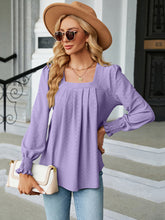 Load image into Gallery viewer, Square Neck Puff Sleeve Blouse