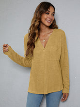 Load image into Gallery viewer, Dropped Shoulder High-Low Waffle-Knit Top