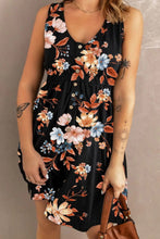 Load image into Gallery viewer, Printed Scoop Neck Sleeveless Buttoned Magic Dress with Pockets