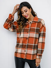 Load image into Gallery viewer, Plaid Button-Down Jacket