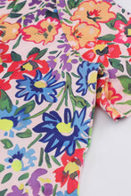 Load image into Gallery viewer, Floral Round Neck Short Sleeve Dress