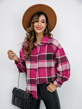 Load image into Gallery viewer, Plaid Button-Down Jacket