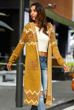 Load image into Gallery viewer, Bohemian Slit Hooded Duster Cardigan