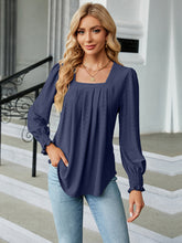 Load image into Gallery viewer, Square Neck Puff Sleeve Blouse