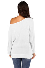 Load image into Gallery viewer, One Shoulder Dolman Sleeve Sweater