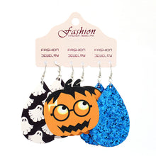 Load image into Gallery viewer, Teardrop Shape Halloween Theme Dangle Earrings