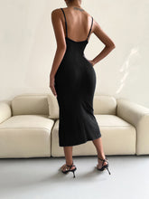 Load image into Gallery viewer, Spaghetti Strap Surplice Neck Slit Dress