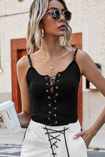 Load image into Gallery viewer, Lace-Up Knit Cami