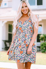 Load image into Gallery viewer, Floral Sweetheart Neck Empire Waist Dress