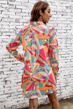 Load image into Gallery viewer, Multicolored Long Sleeve Shirt Dress