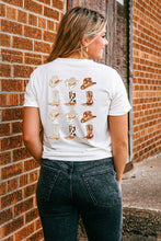 Load image into Gallery viewer, Round Neck Short Sleeve Cowboy Theme T-Shirt