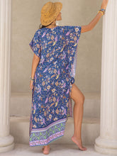 Load image into Gallery viewer, V-Neck Printed Slit Maxi Dress