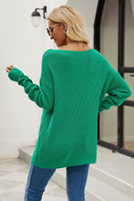 Load image into Gallery viewer, Boat Neck Dropped Shoulder Knit Top