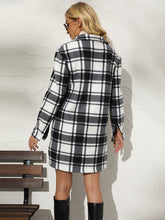 Load image into Gallery viewer, Plaid Collared Longline Coat