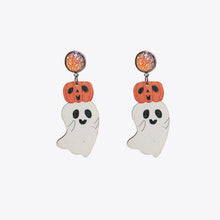 Load image into Gallery viewer, Ghost Shape Wooden Dangle Earrings