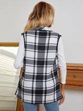 Load image into Gallery viewer, Plaid Open Front Vest