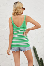 Load image into Gallery viewer, Striped Ribbed Trim Knit Tank