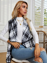 Load image into Gallery viewer, Plaid Open Front Vest