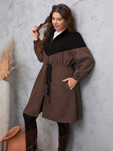 Load image into Gallery viewer, Two-Tone Dropped Shoulder Trench Coat