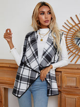 Load image into Gallery viewer, Plaid Open Front Vest