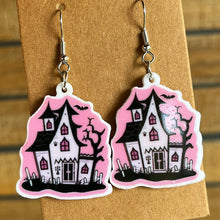 Load image into Gallery viewer, Halloween Theme Acrylic Dangle Earrings