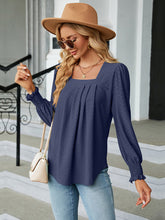 Load image into Gallery viewer, Square Neck Puff Sleeve Blouse