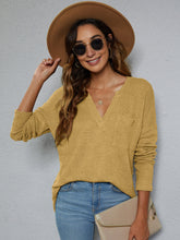 Load image into Gallery viewer, Dropped Shoulder High-Low Waffle-Knit Top